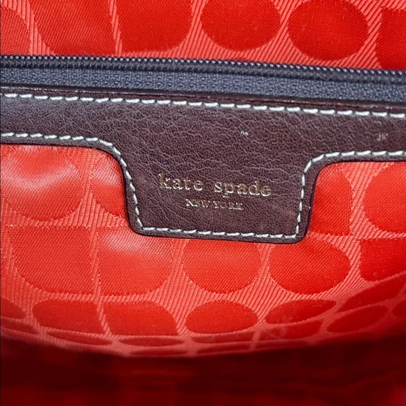 Kate Spade Brown and Orange Patterned Tote - Picture 6 of 14